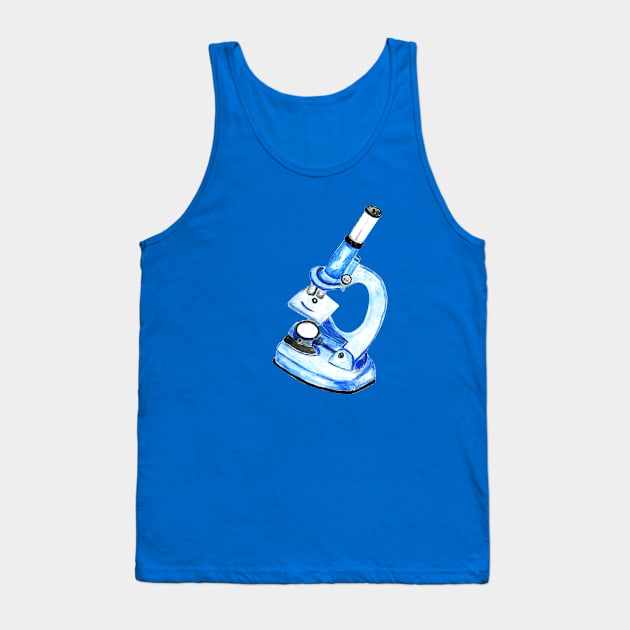 Painted blue microscope Tank Top by AnnArtshock